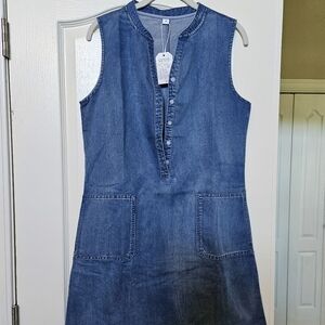 Denim dress size M NWT